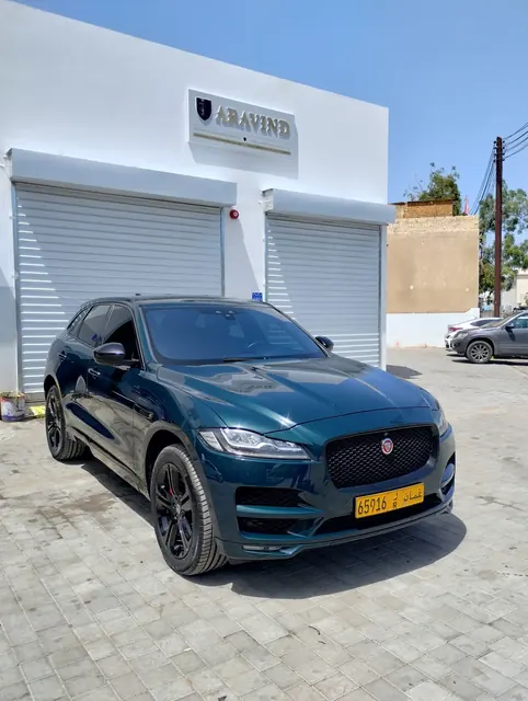 Jaguar F-Pace outside the workshop